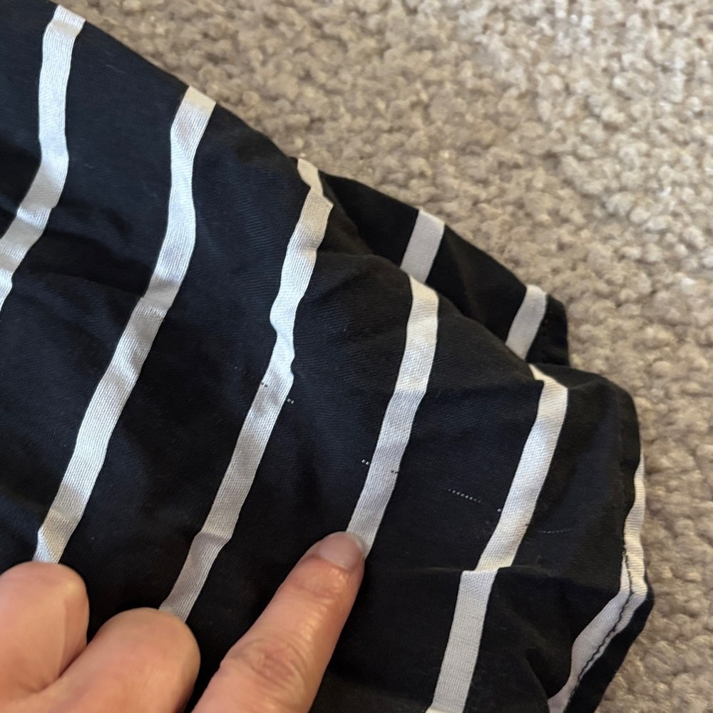 Madewell Tunic Black and White Striped Shirt Dress size small - Picture 6 of 6